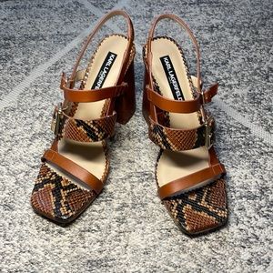 Karl Lagerfeld Marlow Slingback Sandal In Cognac Leather